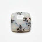 Dendrite Opal 1PC Small 8x8 MM Square Cabochon White Luster semi Precious Loose Gems