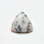 Dendrite Opal 10PC Tiny 4x4 MM Triangle Cabochon White Natural semi Precious Gems