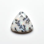 Dendrite Opal 10PC Tiny 5x5 MM Triangle Cabochon White Genuine semi Precious Loose Gems