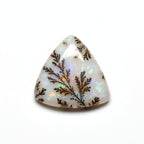 Dendrite Opal 10PC Tiny 5x5 MM Triangle Cabochon White Genuine semi Precious Loose Gems