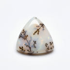 Dendrite Opal 1PC Small 7x7 MM Triangle Cabochon White Pure semi Precious Loose Gemstones