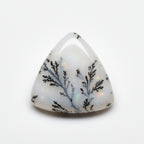 Dendrite Opal 1PC Small 7x7 MM Triangle Cabochon White Pure semi Precious Loose Gemstones