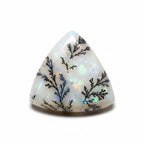 Dendrite Opal 1PC Small 8x8 MM Triangle Cabochon White Fiery semi Precious Semi Precious Gemstone