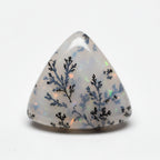 Dendrite Opal 1PC Medium 9x9 MM Triangle Cabochon White Brilliant semi Precious Precious Gemstone