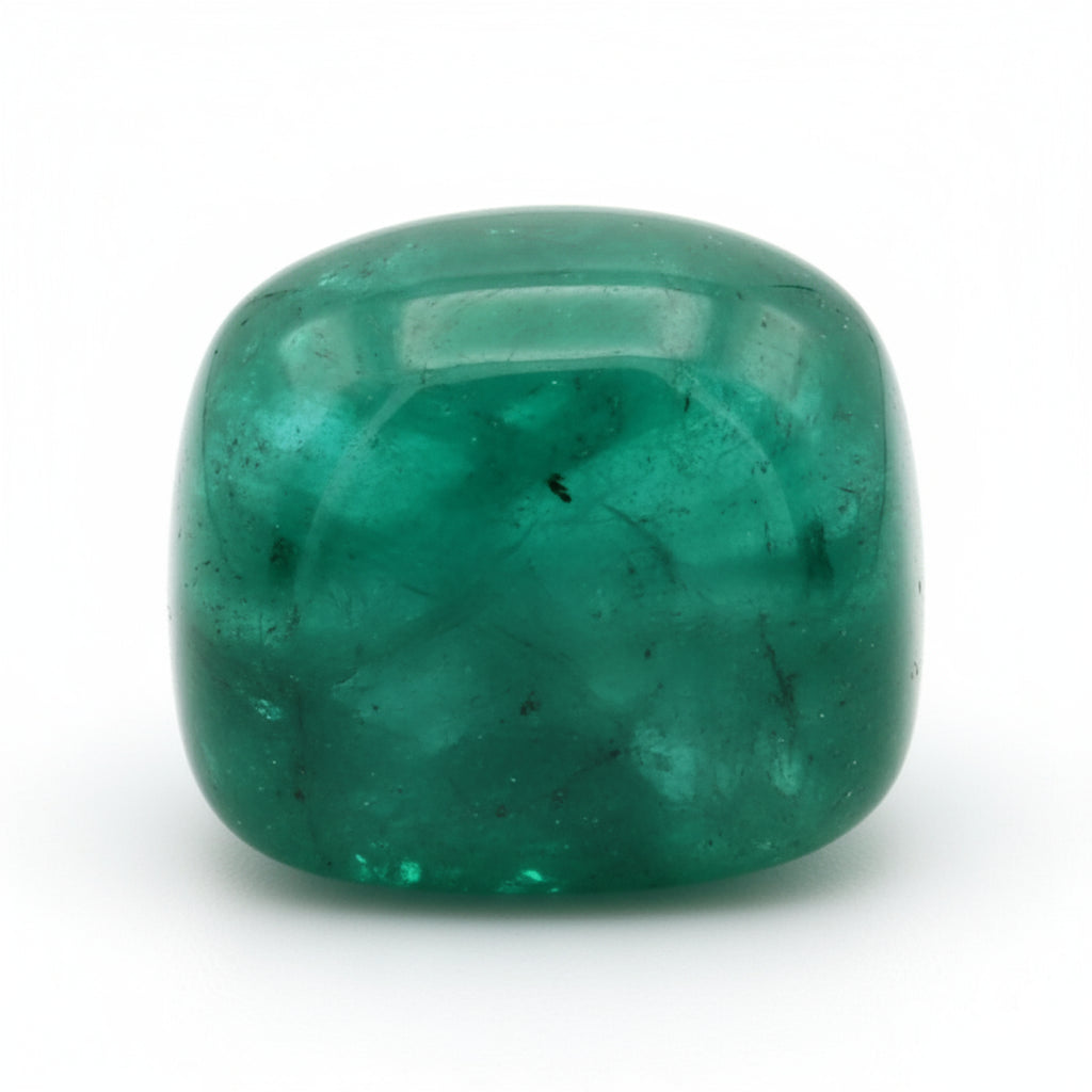 Emerald 1PC Tiny 6x6 MM Cushion Cabochon Green Lustrous Precious Loose Gemstone