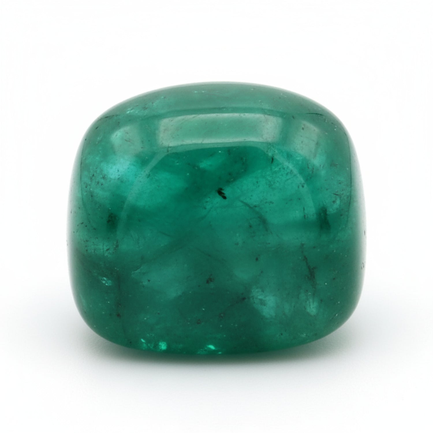 Emerald 1PC Small 7x7 MM Cushion Cabochon Green Shine Precious Loose Gemstones