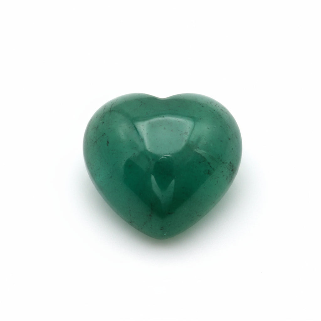 Emerald 10PC Tiny 5x5 MM Heart Cabochon Green Sparkling Precious Semi Precious Gemstone