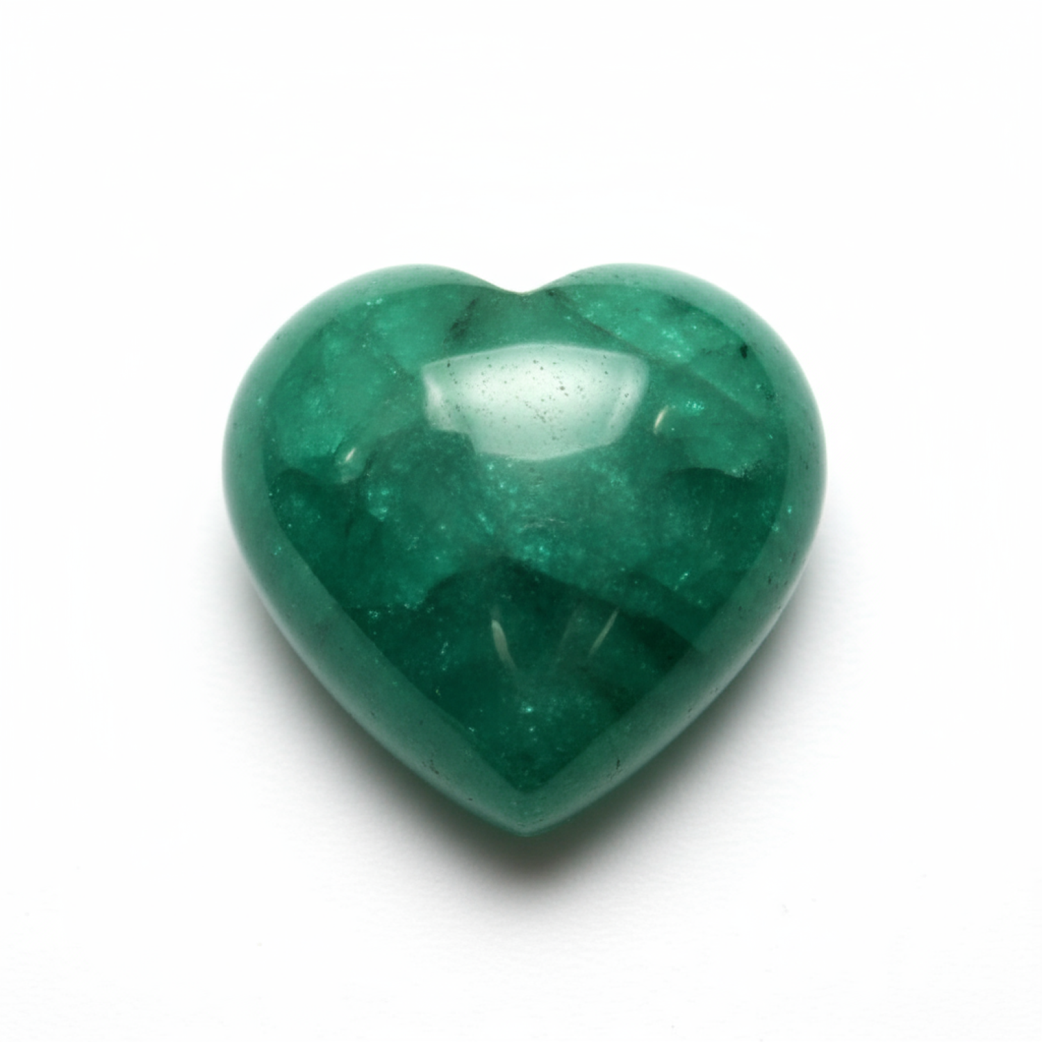 Emerald 1PC Tiny 6x6 MM Heart Cabochon Green Polished Precious Precious Gemstone Secundaire afbeelding