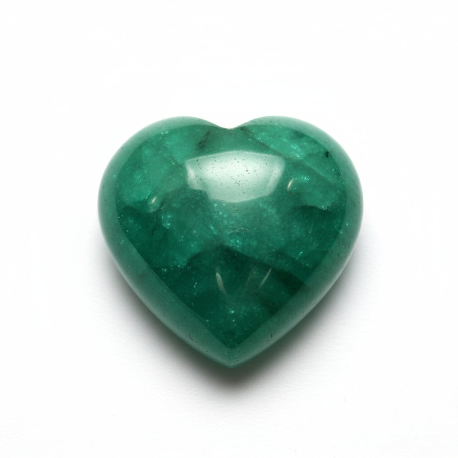 Emerald 1PC Tiny 6x6 MM Heart Cabochon Green Polished Precious Precious Gemstone