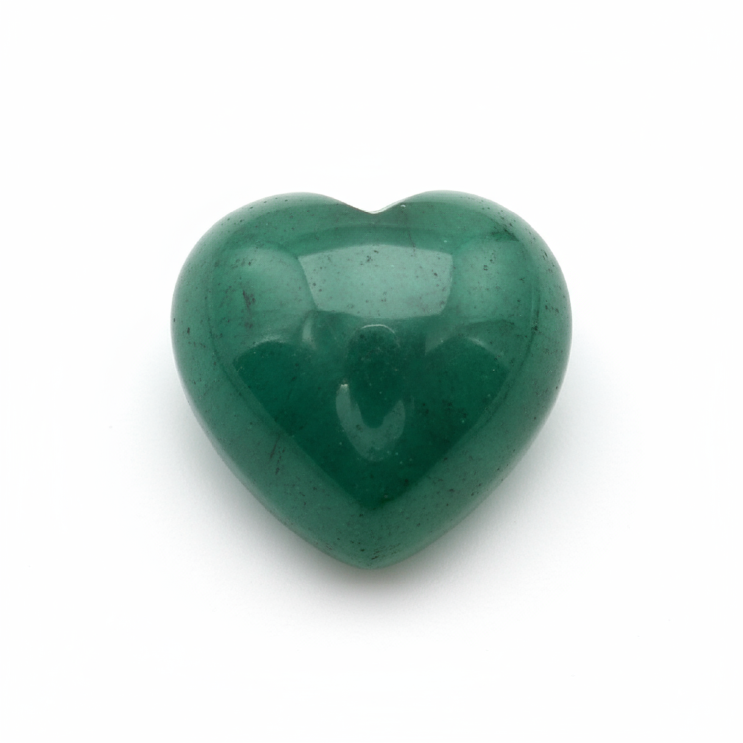 Emerald 1PC Small 7x7 MM Heart Cabochon Green Splendid Precious Gems Huvudsaklig produktbild