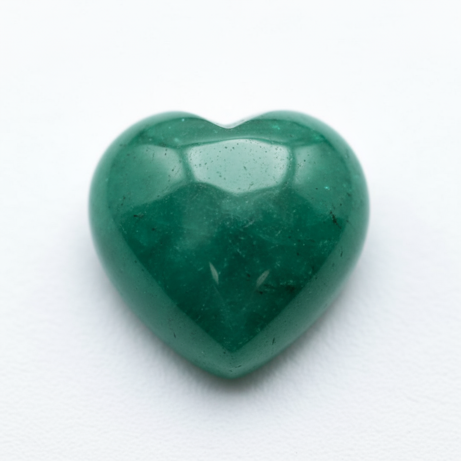 Emerald 1PC Small 7x7 MM Heart Cabochon Green Splendid Precious Gems Sekundär produktbild