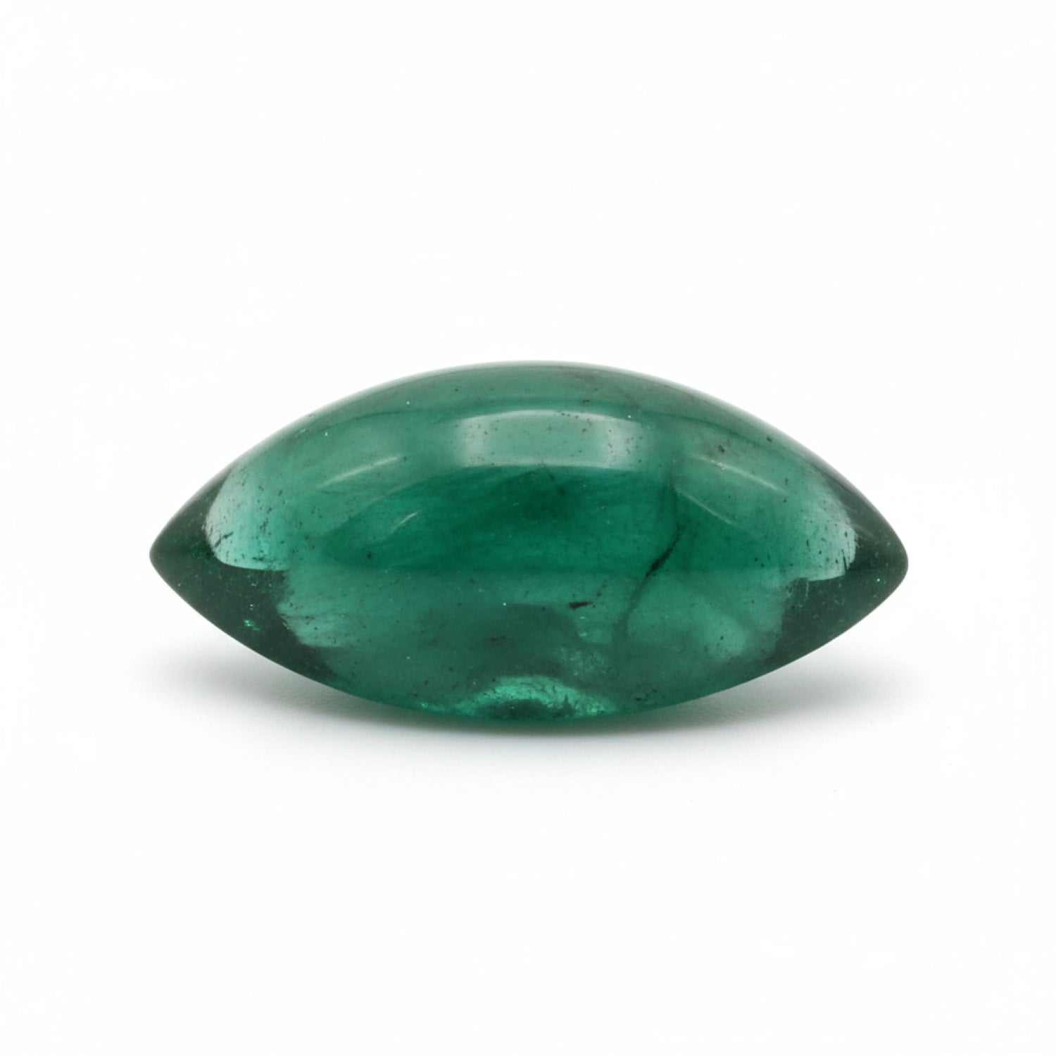 Emerald 1PC Small 5x10 MM Marquise  Cabochon Green Splendid Precious Semi Precious Gemstone