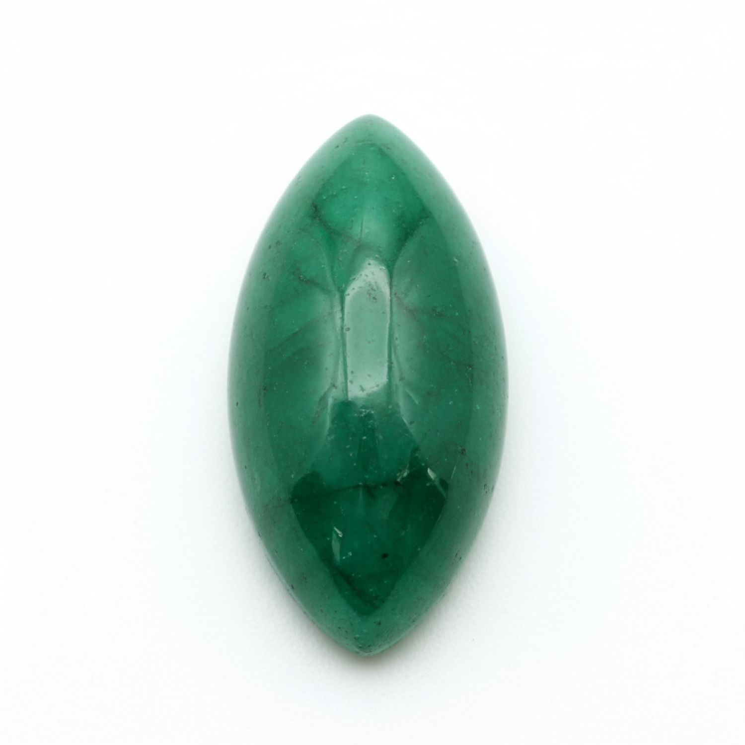 Emerald 1PC Small 5x10 MM Marquise  Cabochon Green Splendid Precious Semi Precious Gemstone Immagine secondaria del prodotto