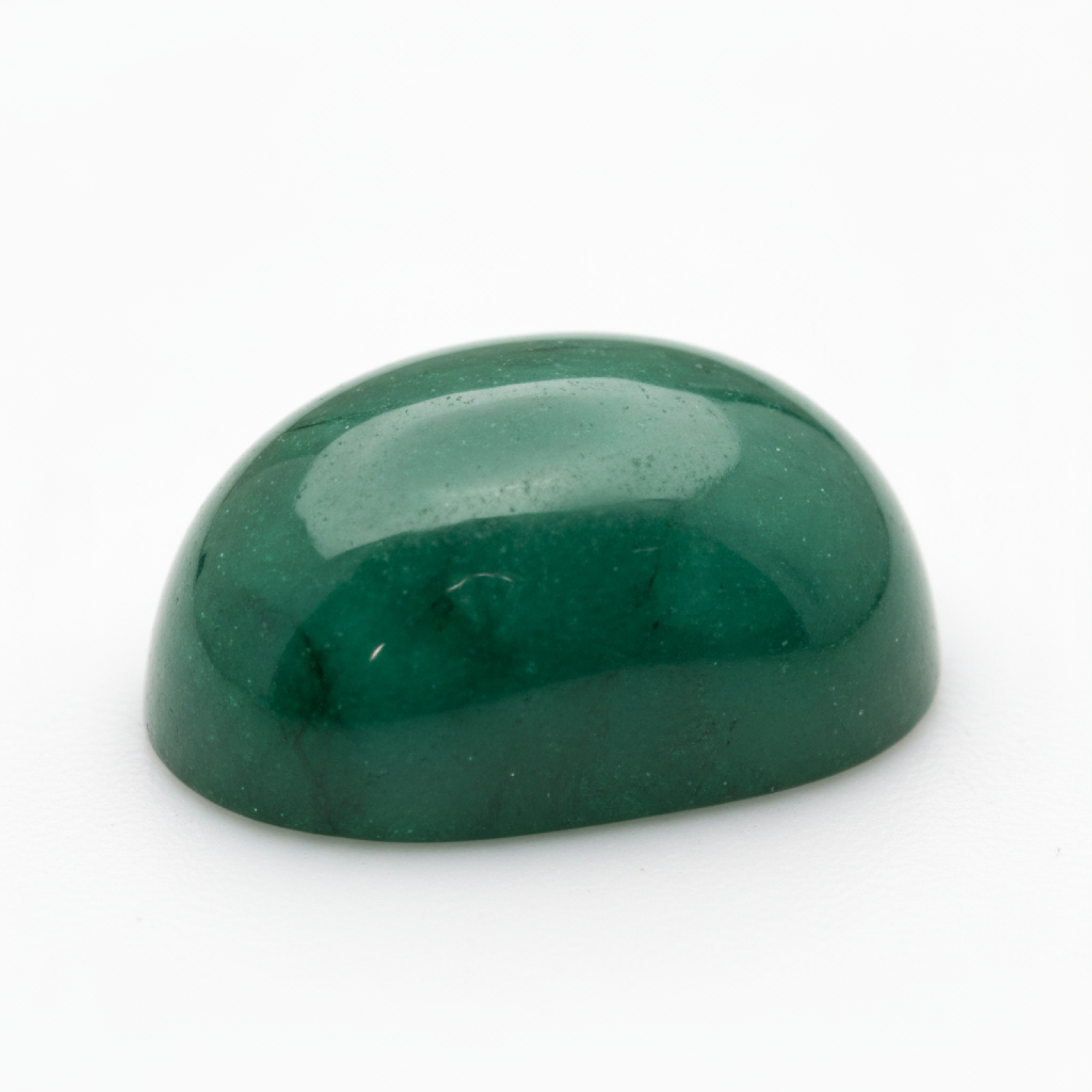 Emerald 1PC Small 6x9 MM Oval Cabochon Green Lustrous Precious Semi Precious Gemstone Sekundär produktbild