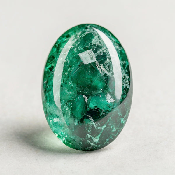 Emerald 1PC Medium 7x10 MM Oval Cabochon Green Fine Precious Gems