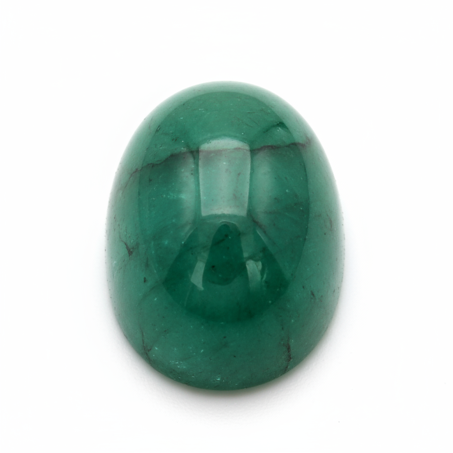 Emerald 1PC Medium 7x10 MM Oval Cabochon Green Fine Precious Gems Sekundär produktbild