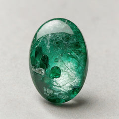 Emerald 1PC Small 7x9 MM Oval Cabochon Green Shine Precious Precious Gemstone