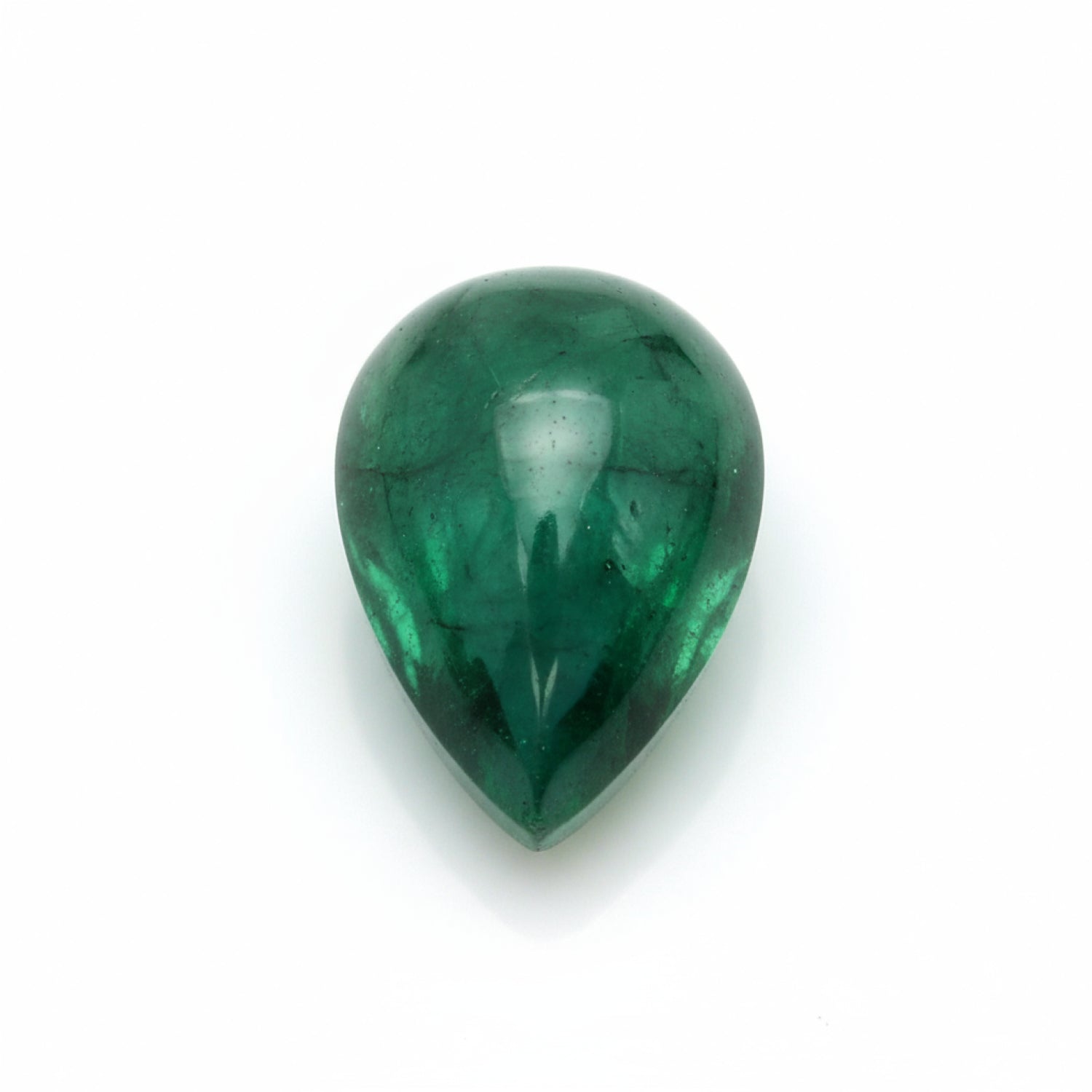 Emerald 1PC Small 6x9 MM Pear Cabochon Green Splendid Precious Semi Precious Gemstone