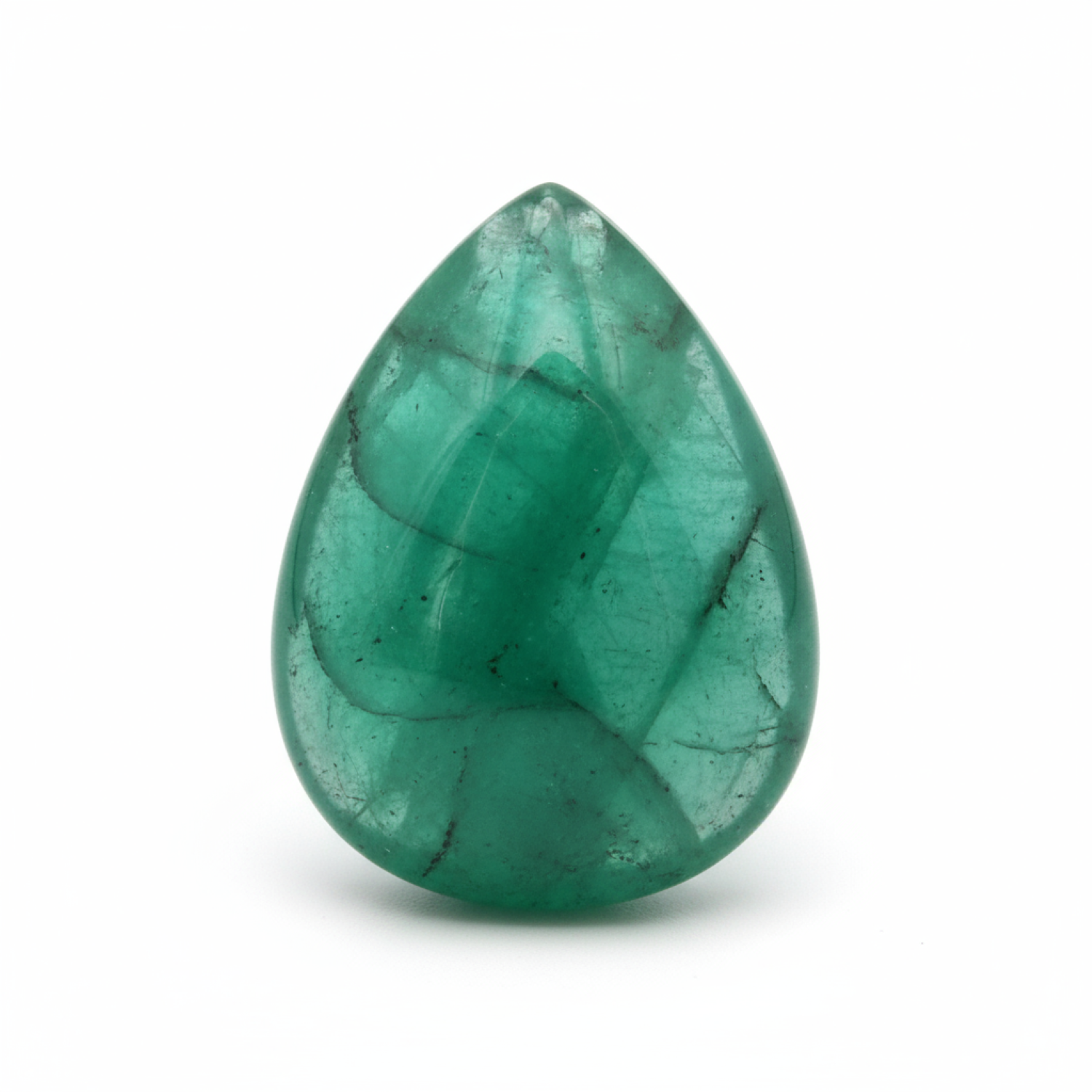 Emerald 1PC Small 6x9 MM Pear Cabochon Green Splendid Precious Semi Precious Gemstone Sekundär produktbild