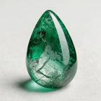 Emerald 1PC Small 7x9 MM Pear Cabochon Green Luster Precious Precious Gemstone