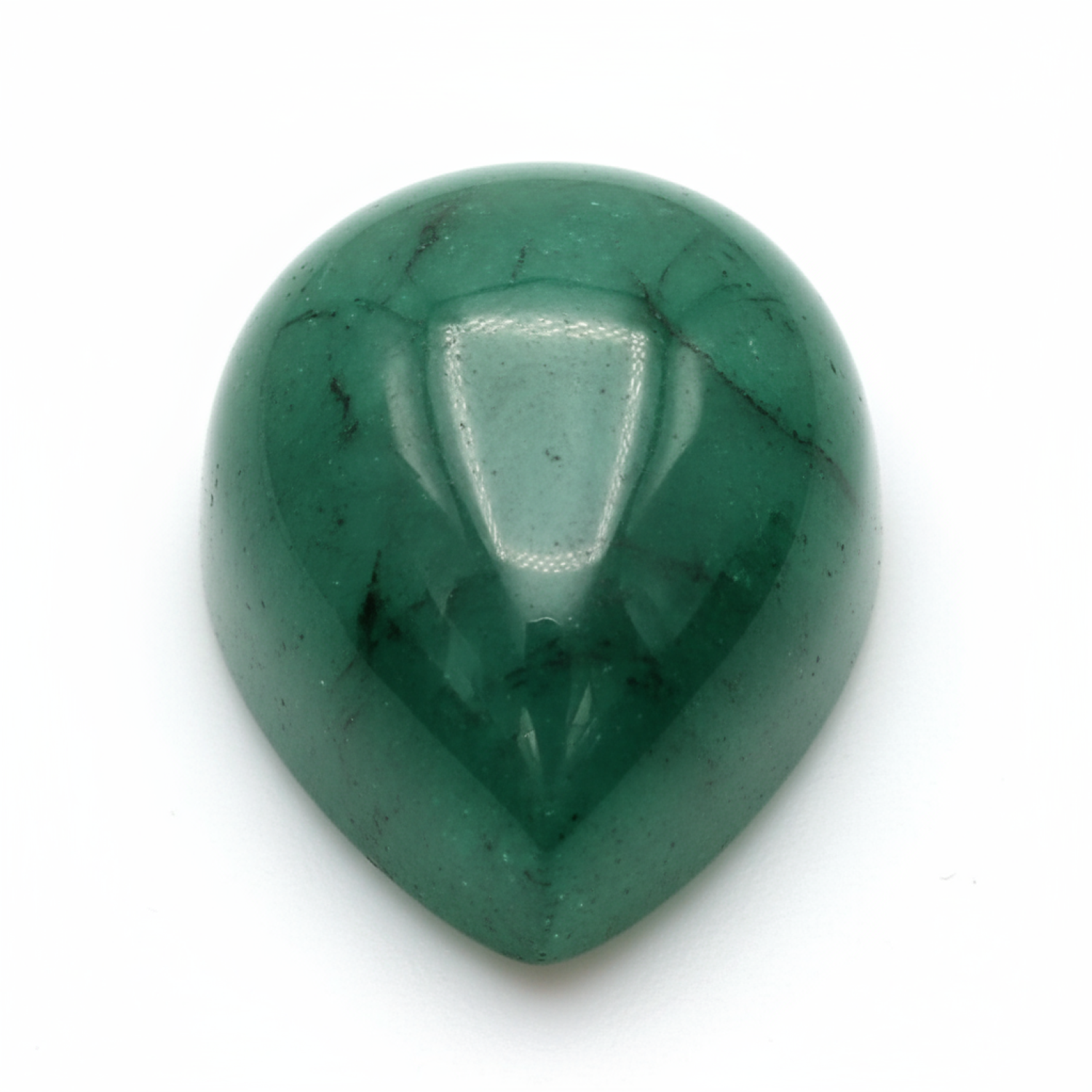 Emerald 1PC Medium 8x10 MM Pear Cabochon Green Shine Precious Loose Gems Immagine secondaria del prodotto