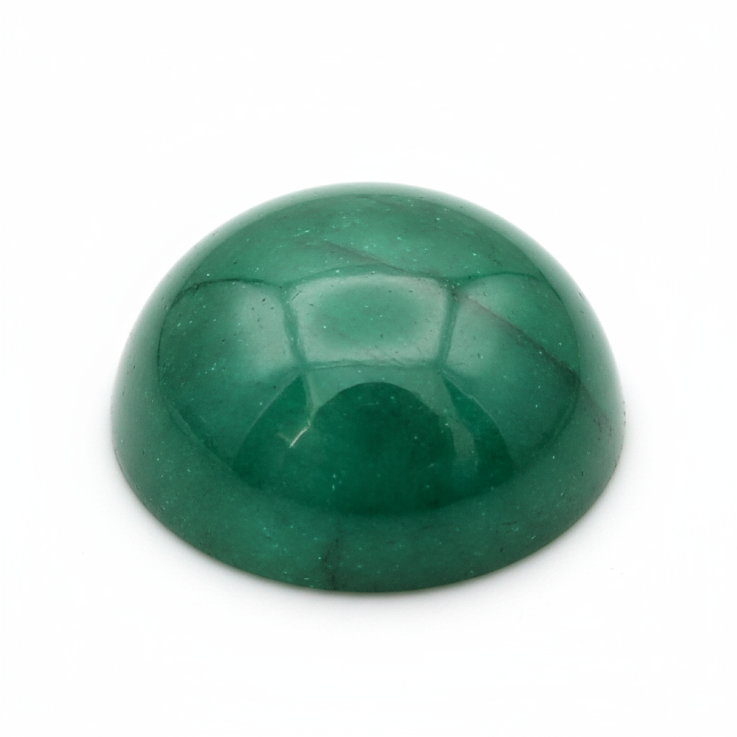 Emerald 1PC Large 10x10 MM Round Cabochon Green Genuine Precious Precious Gemstone メイン画像