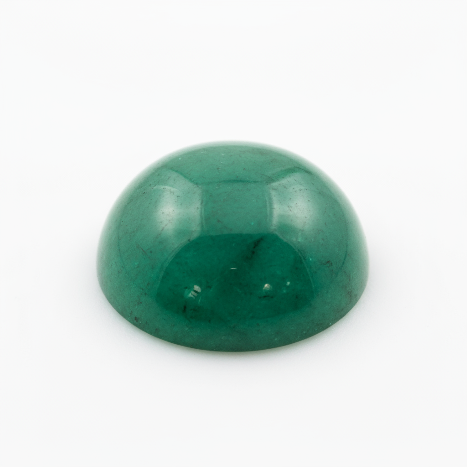 Emerald 1PC Tiny 6x6 MM Round Cabochon Green Shine Precious Loose Gems Immagine principale del prodotto