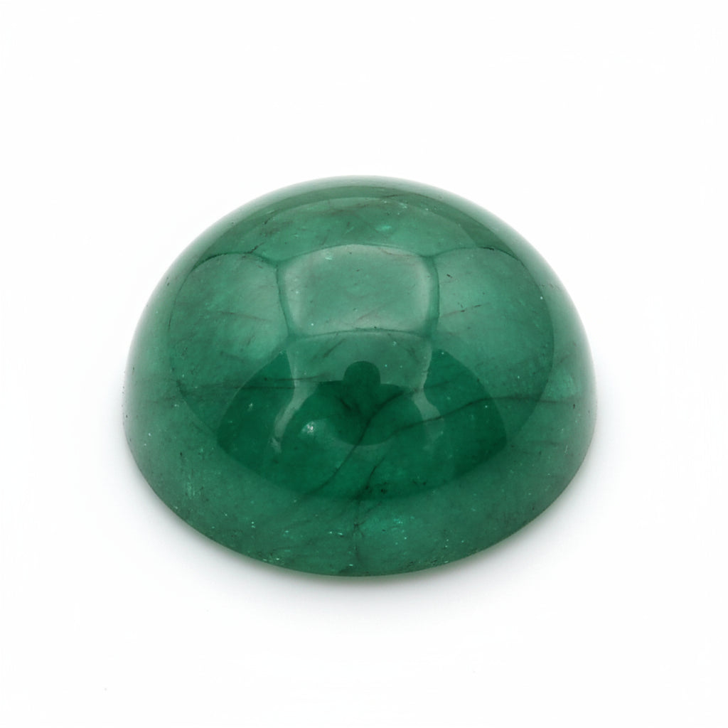 Emerald 1PC Small 8x8 MM Round Cabochon Green High-Quality Precious Loose Gemstones