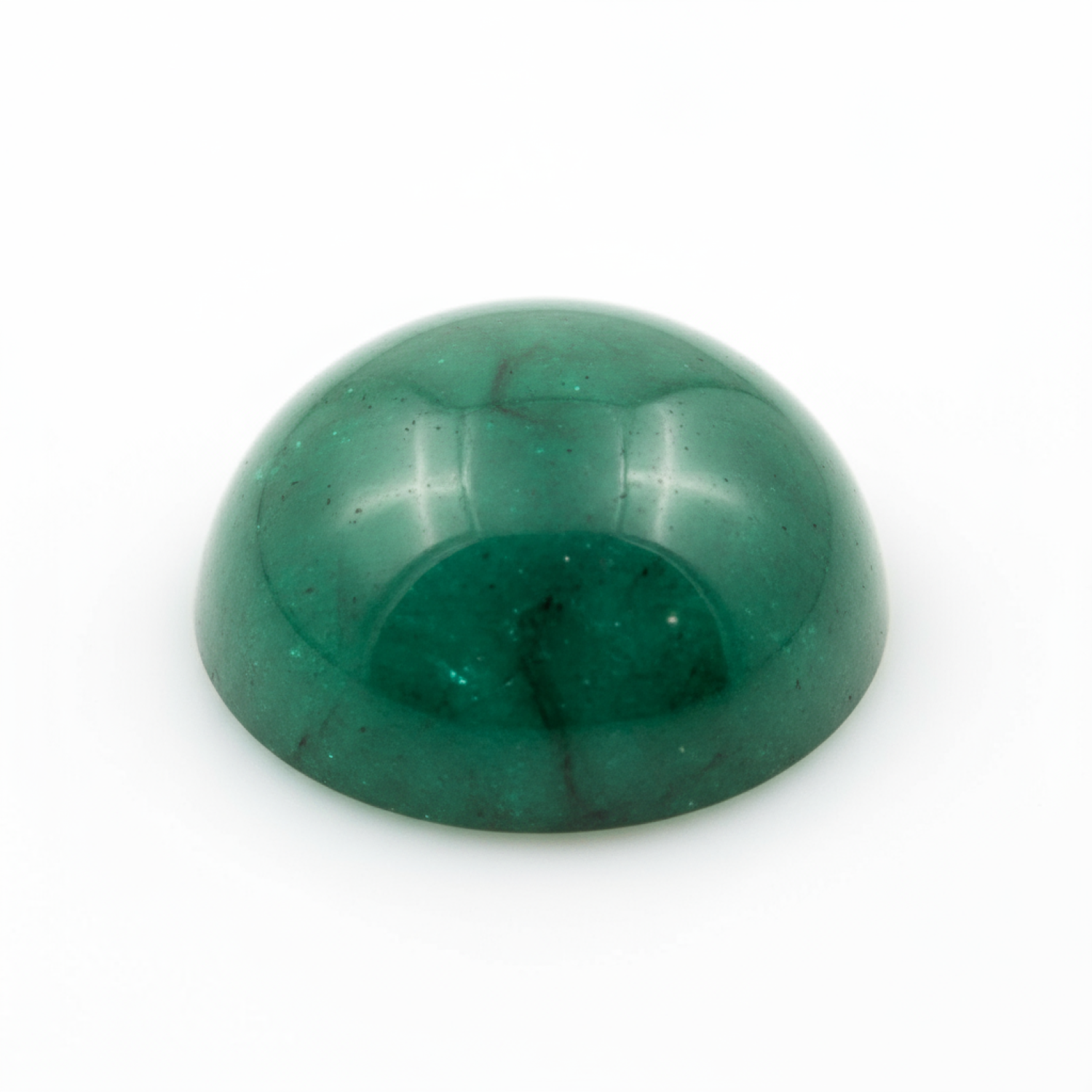 Emerald 1PC Medium 9x9 MM Round Cabochon Green Natural Precious Semi Precious Gemstone Immagine secondaria del prodotto