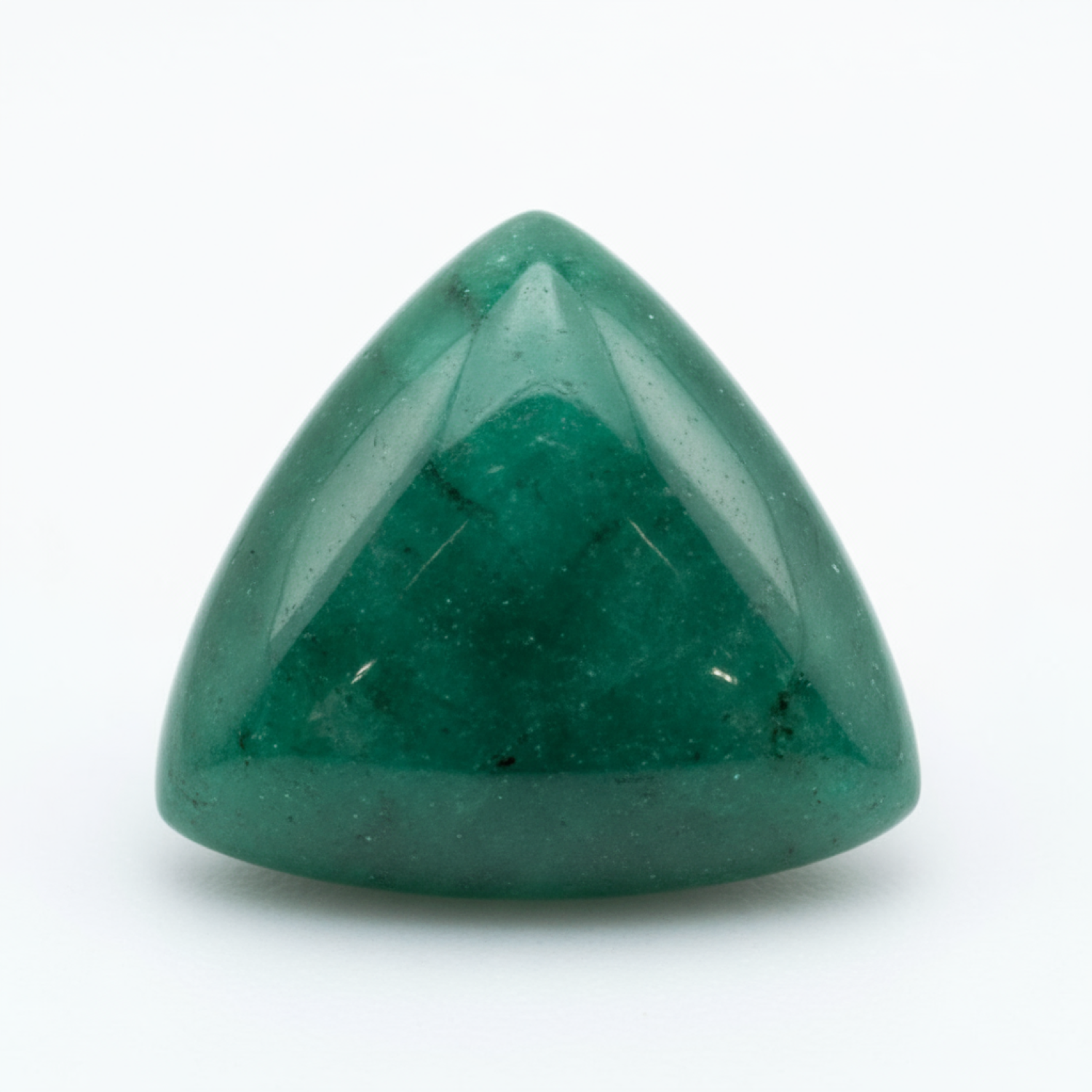 Emerald 1PC Tiny 6x6 MM Triangle Cabochon Green Lustrous Precious Semi Precious Gemstone Sekundär produktbild