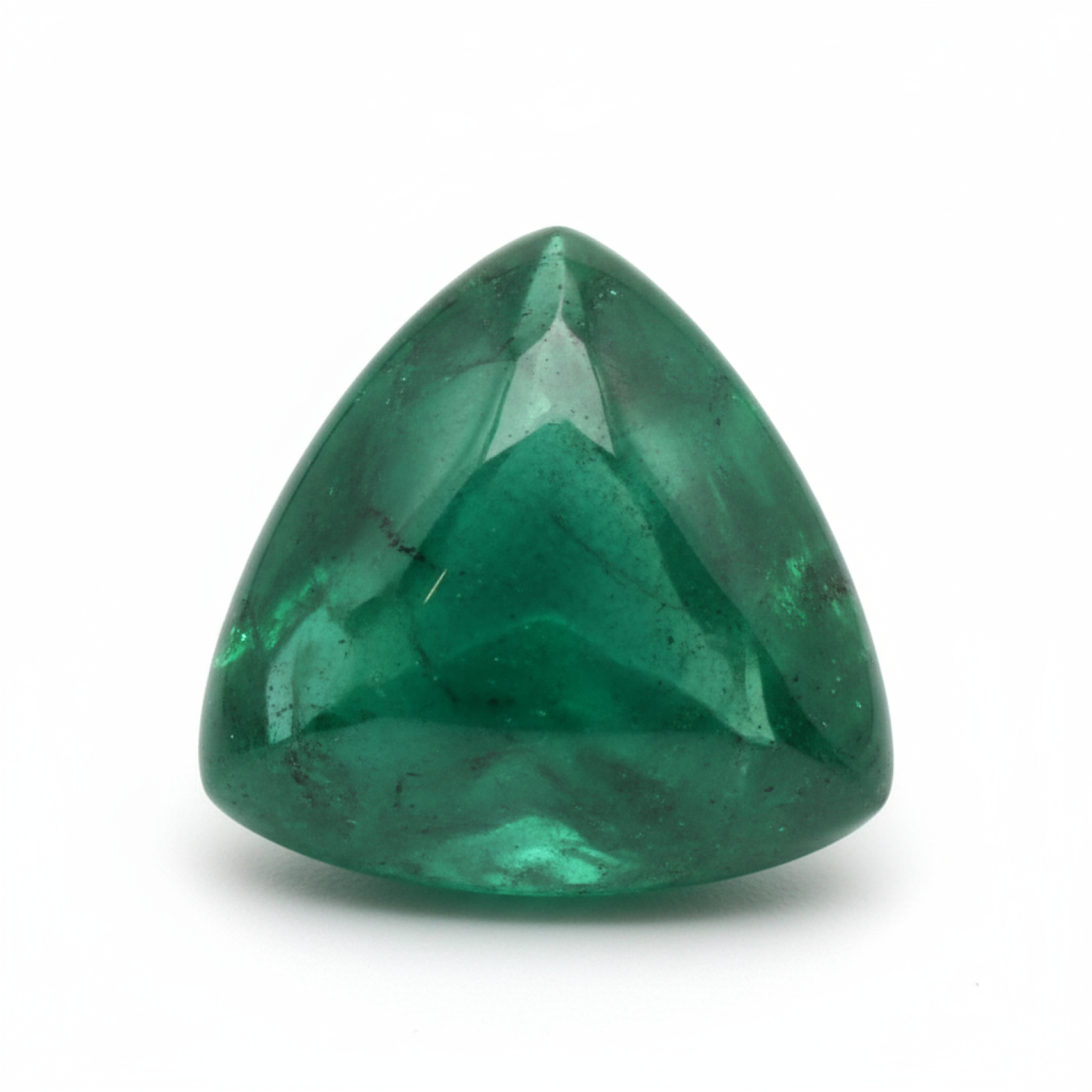 Emerald 1PC Small 8x8 MM Triangle Cabochon Green Fine Precious Gems Huvudsaklig produktbild