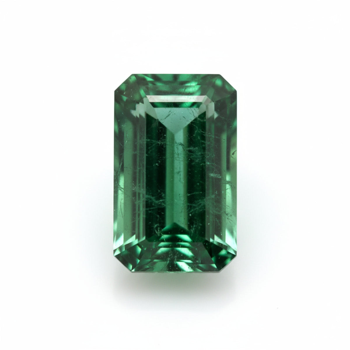 Emerald 1PC Chunky 10x20 MM Baguette Faceted Green Splendid Precious Gems