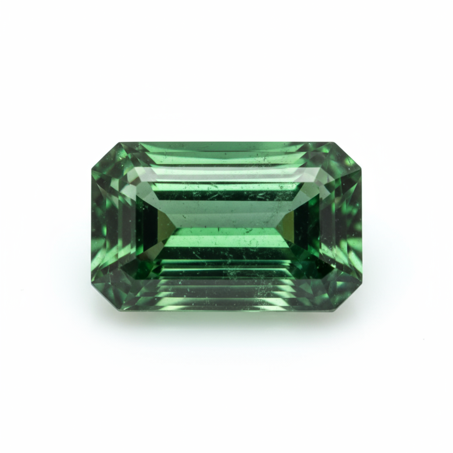 Emerald 1PC Chunky 10x20 MM Baguette Faceted Green Splendid Precious Gems Image secondaire du produit
