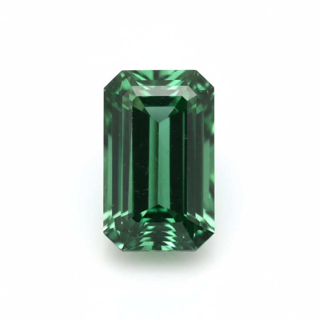 Emerald 1PC Small 5x10 MM Baguette Faceted Green Fiery Precious Gems