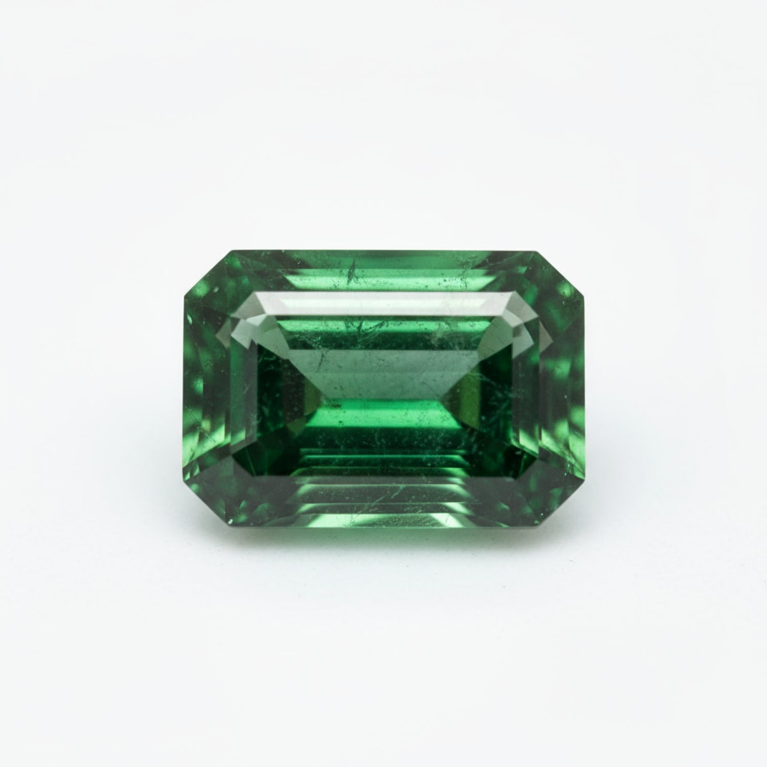 Emerald 1PC Small 5x10 MM Baguette Faceted Green Fiery Precious Gems