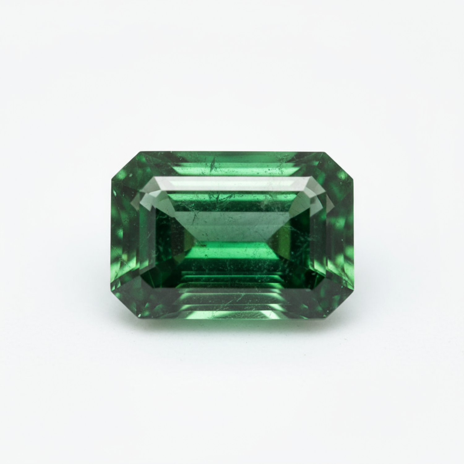 Emerald 1PC Medium 7x14 MM Baguette Faceted Green Sparkling Precious Loose Gemstone Immagine principale del prodotto