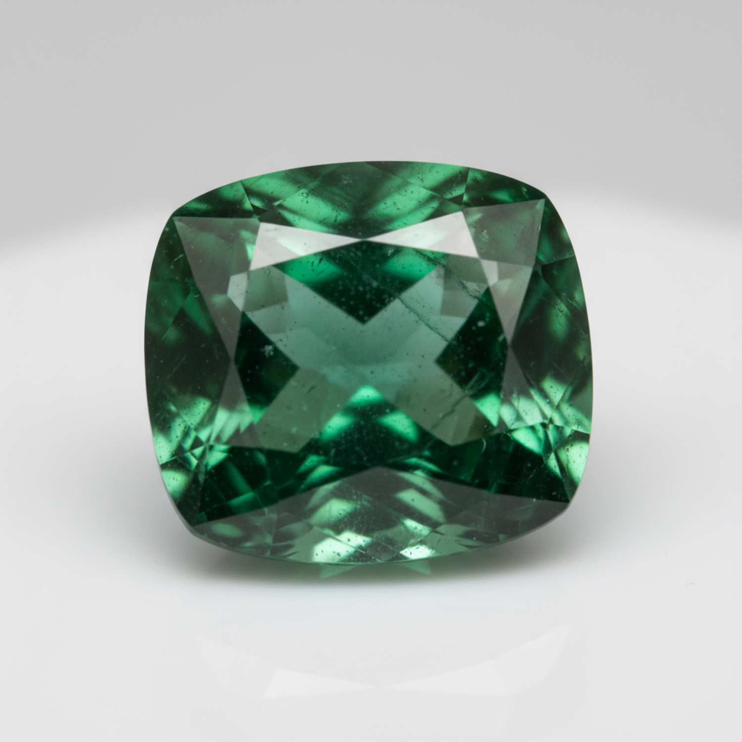 Emerald 1PC Large 11x11 MM Cushion Faceted Green Fine Precious Gems Sekundär produktbild