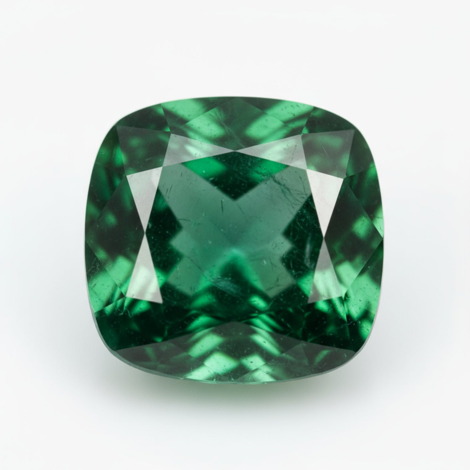 Emerald 1PC Small 7x7 MM Cushion Faceted Green Splendid Precious Gems
