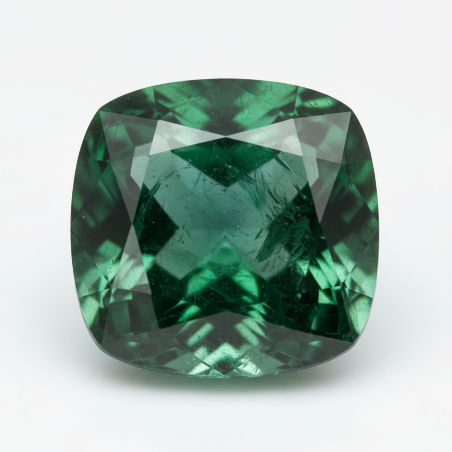 Emerald 1PC Medium 9x9 MM Cushion Faceted Green Lustrous Precious Loose Gemstone Immagine principale del prodotto