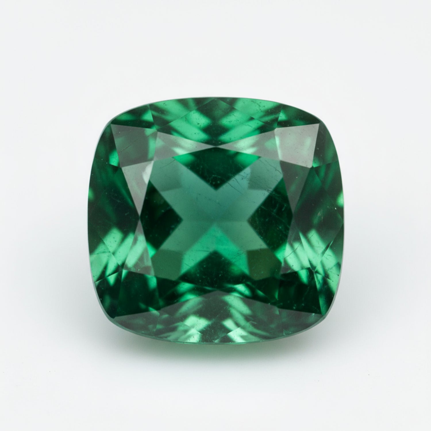 Emerald 1PC Medium 9x9 MM Cushion Faceted Green Lustrous Precious Loose Gemstone