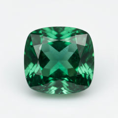 Emerald 1PC Medium 9x9 MM Cushion Faceted Green Lustrous Precious Loose Gemstone