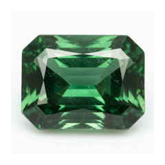 Emerald 1PC Large 10x12 MM Emerald Faceted Green Fiery Precious Loose Gemstone