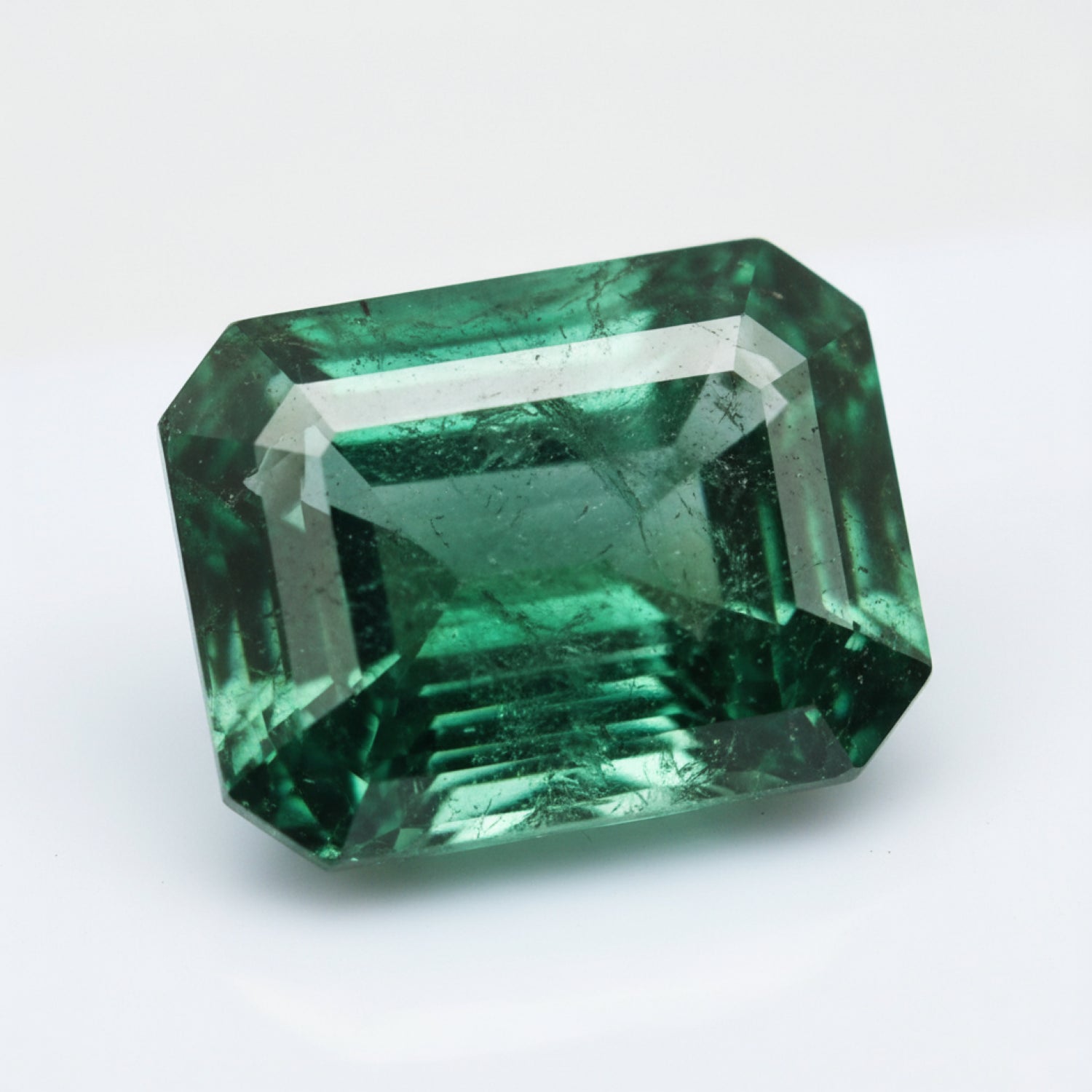 Emerald 1PC Large 10x14 MM Emerald Faceted Green Brilliant Precious Loose Gemstones