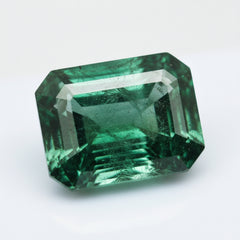 Emerald 1PC Large 10x14 MM Emerald Faceted Green Brilliant Precious Loose Gemstones