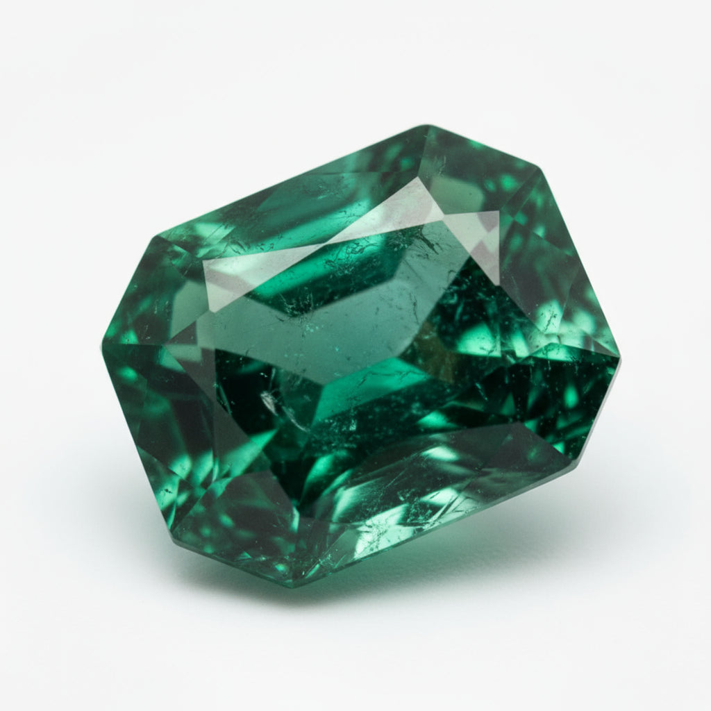 Emerald 1PC Chunky 15x20 MM Emerald Faceted Green Splendid Precious Loose Gemstone
