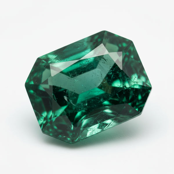 Emerald 1PC Chunky 15x20 MM Emerald Faceted Green Splendid Precious Loose Gemstone