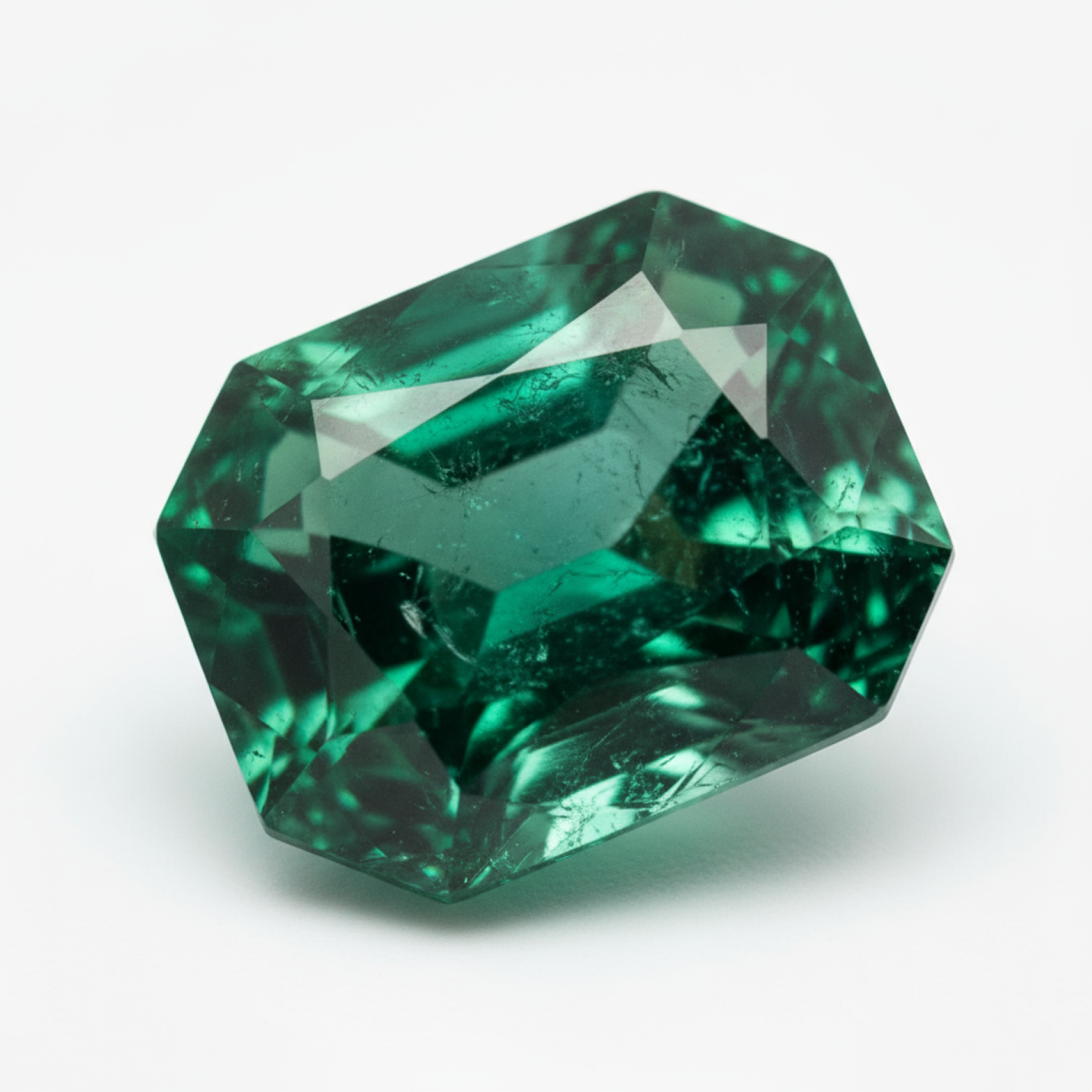 Emerald 1PC Medium 8x10 MM Emerald Faceted Green Genuine Precious Loose Gemstones Sekundär produktbild