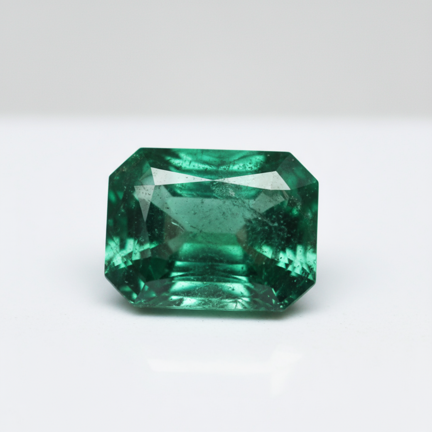 Emerald 1PC Large 9x11 MM Emerald Faceted Green Superior Precious Gems Sekundär produktbild