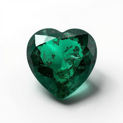 Emerald 1PC Large 11x11 MM Heart Faceted Green Fine Precious Gems