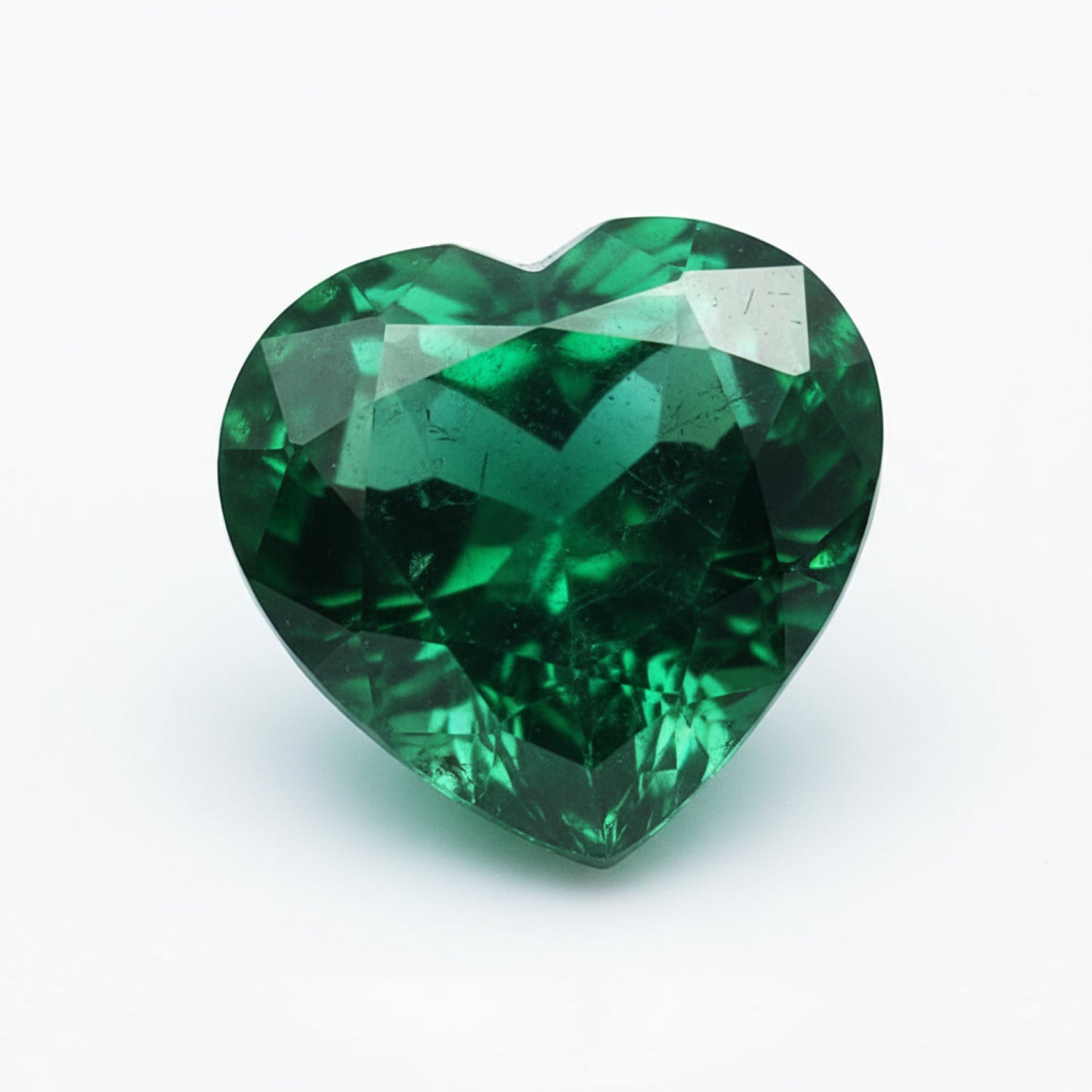 Emerald 1PC Large 12x12 MM Heart Faceted Green High-Quality Precious Loose Gems